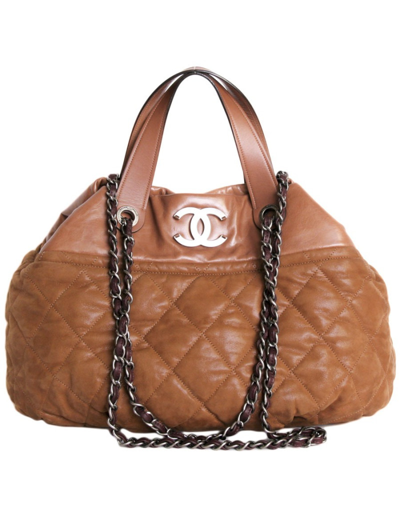 Sac CHANEL cuir gold brillant