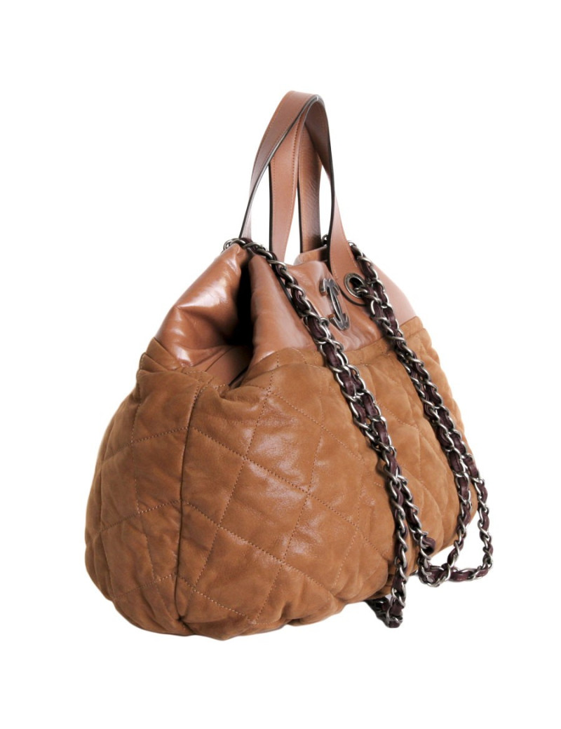 Sac CHANEL cuir gold brillant