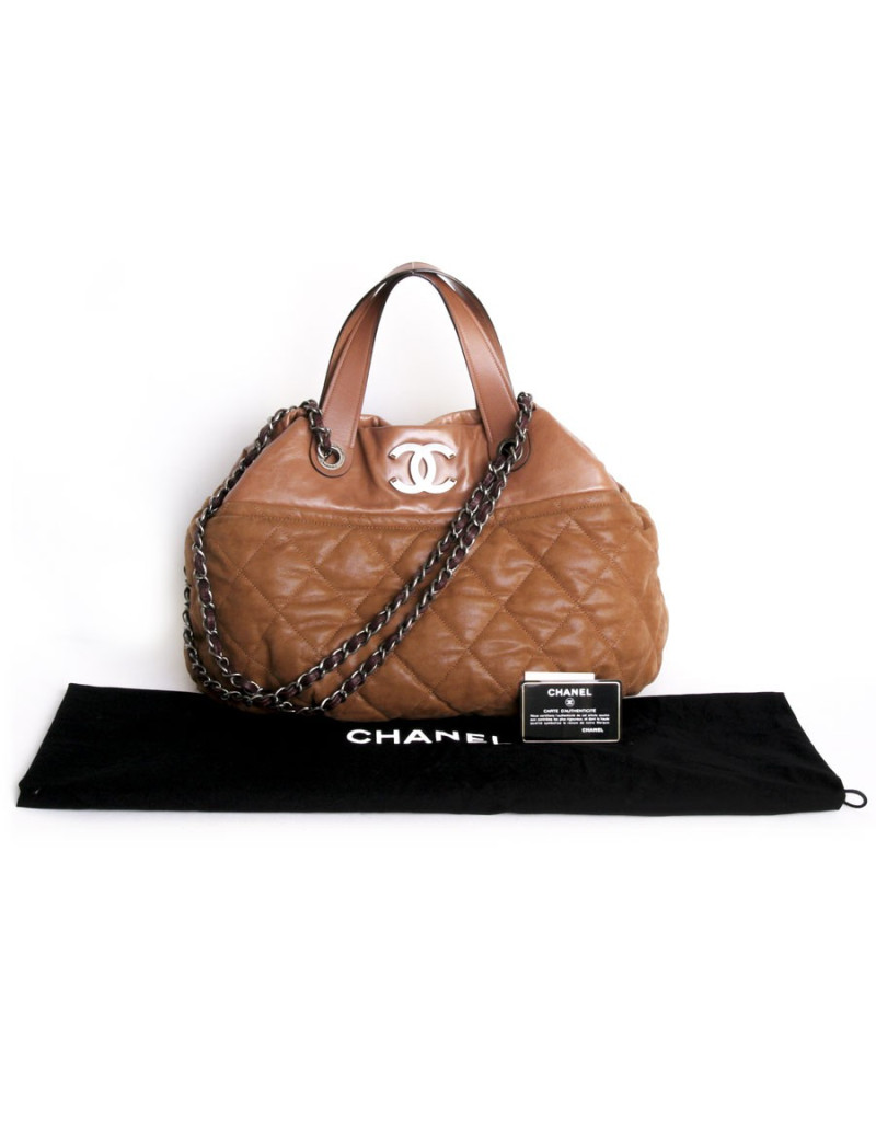 Sac CHANEL cuir gold brillant