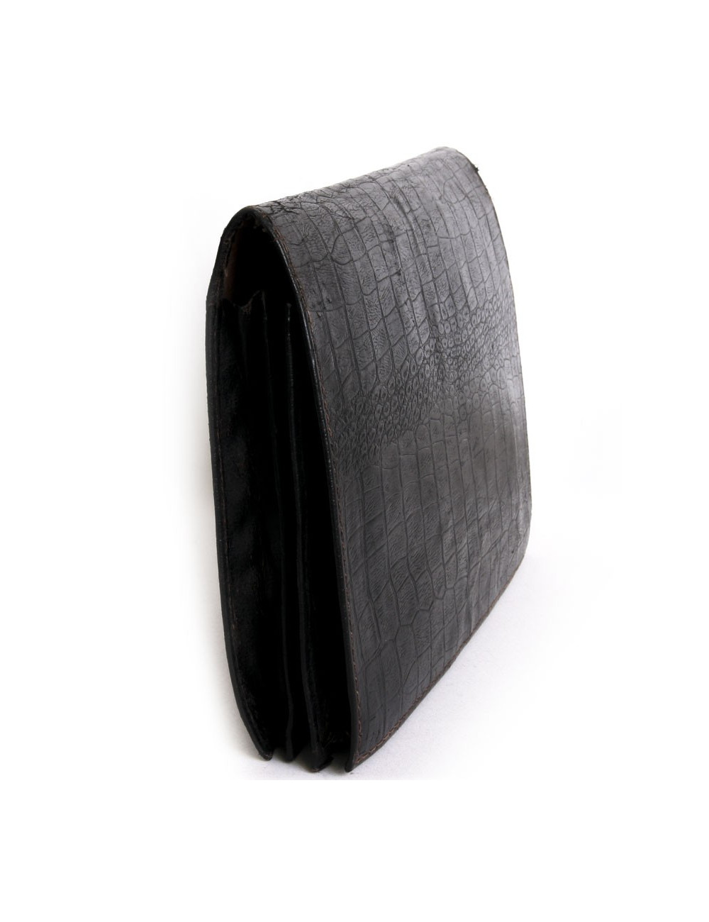 Porte-documents CHRISTIAN DIOR cuir façon croco noir