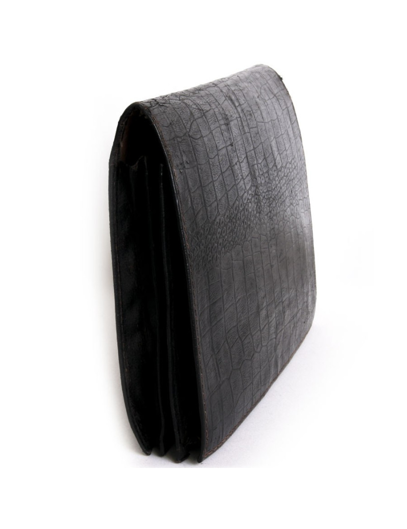 CHRISTIAN DIOR way Vintage black crocodile leather Briefcase