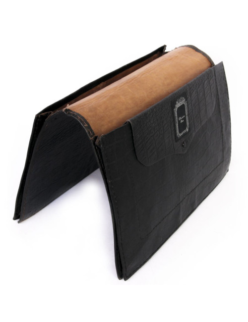 Porte-documents CHRISTIAN DIOR cuir façon croco noir