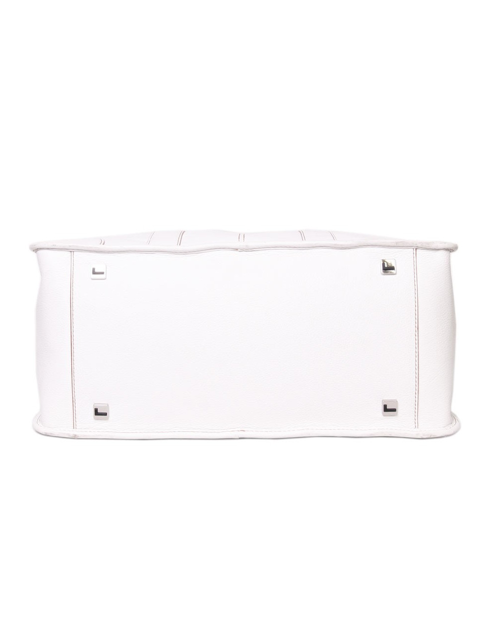 Large bag Lancel "Grand Hotel" grain leather white