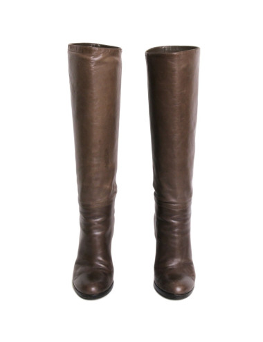 Bottines à talons Gucci T 38 en cuir marron 2