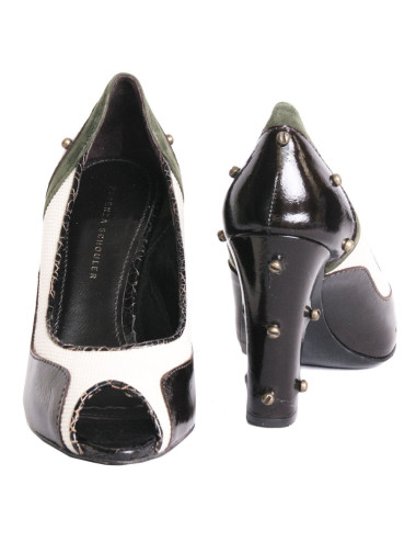 Escarpins PROENZA SCHOULER T 36.5 en bi matieres et tricolores 