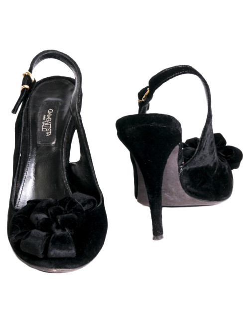 Escarpins GIAMBATTISTA VALLI  t38.5 en velours noir