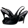 GIAMBATTISTA VALLI t38.5 silk velvet black heels