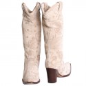 JOHN GALLIANO T 36 clear off white suede boots