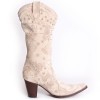 JOHN GALLIANO T 36 clear off white suede boots