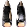Shoes ALEXANDER MCQUEEN T 38 black and gold patent leather