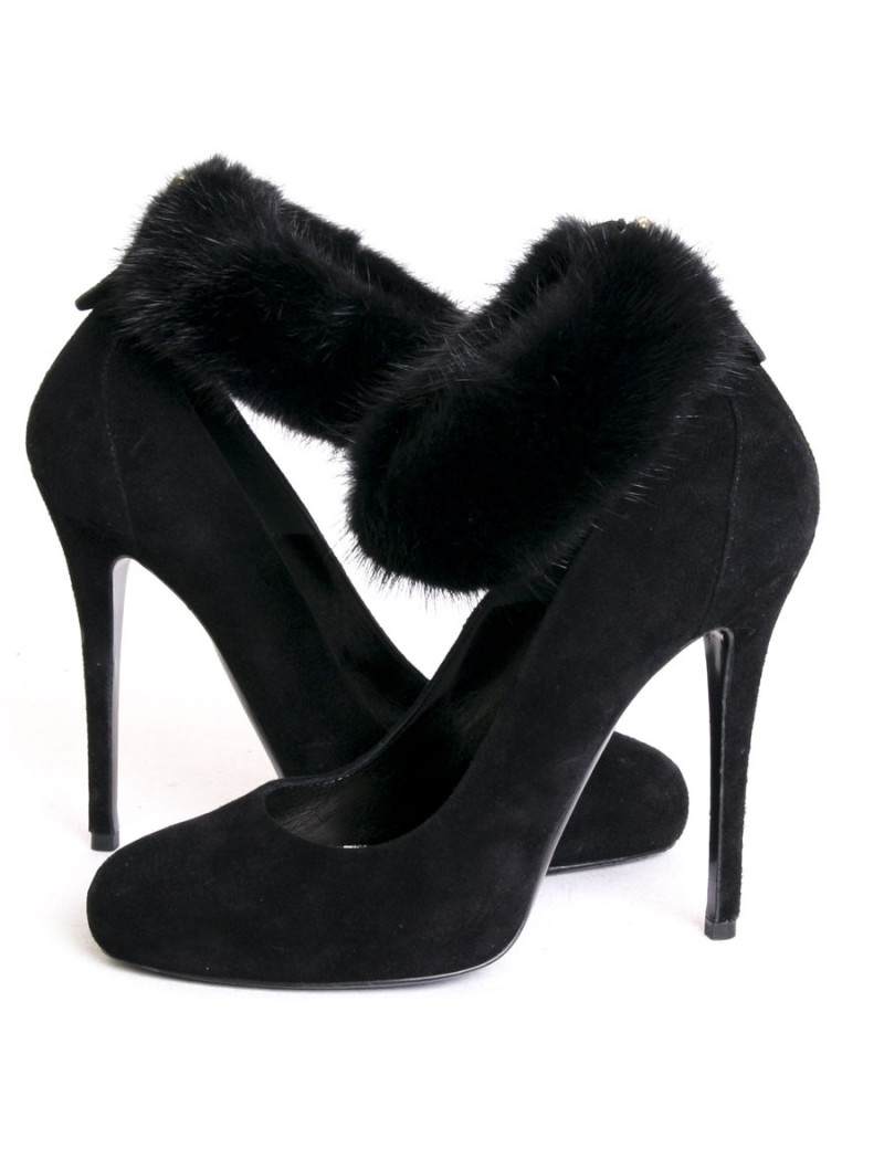 ALEXANDER MCQUEEN T 38 pumps suede black and mink