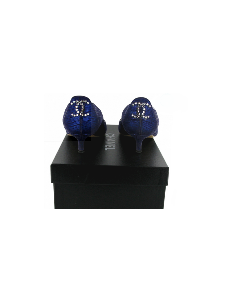 CHANEL T 36 iridescent purple pumps