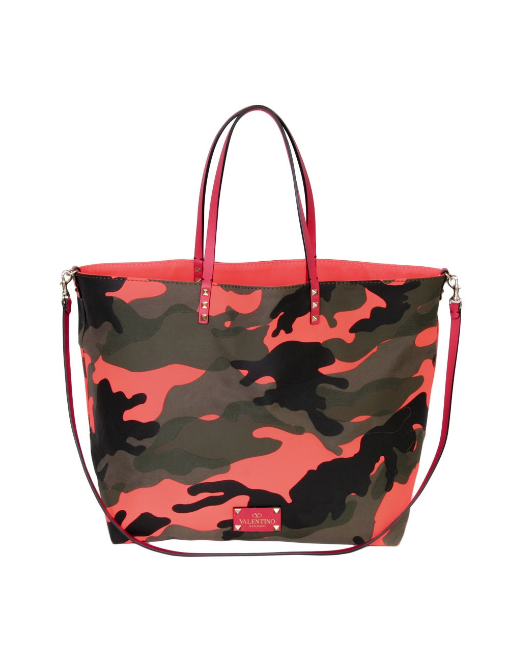 Cabas VALENTINO camouflage réversible et clous Rockstud