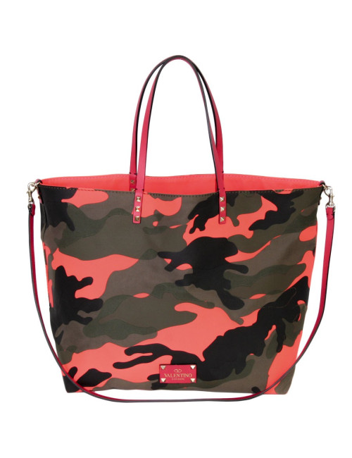 Cabas VALENTINO camouflage réversible et clous Rockstud