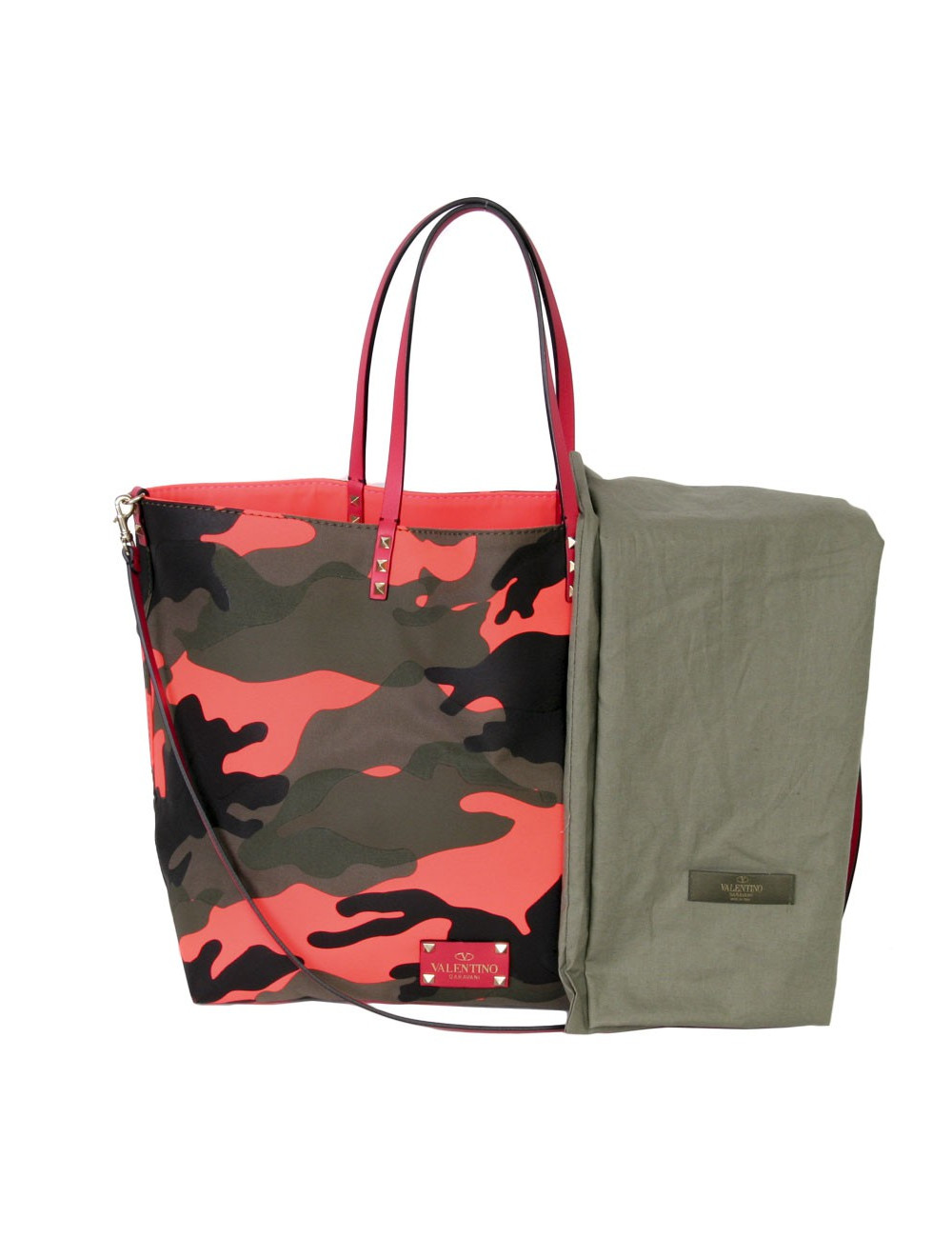 Cabas VALENTINO camouflage réversible et clous Rockstud