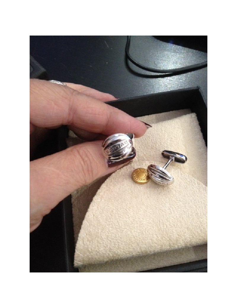 Boutons de manchette BULGARI ARGENT 