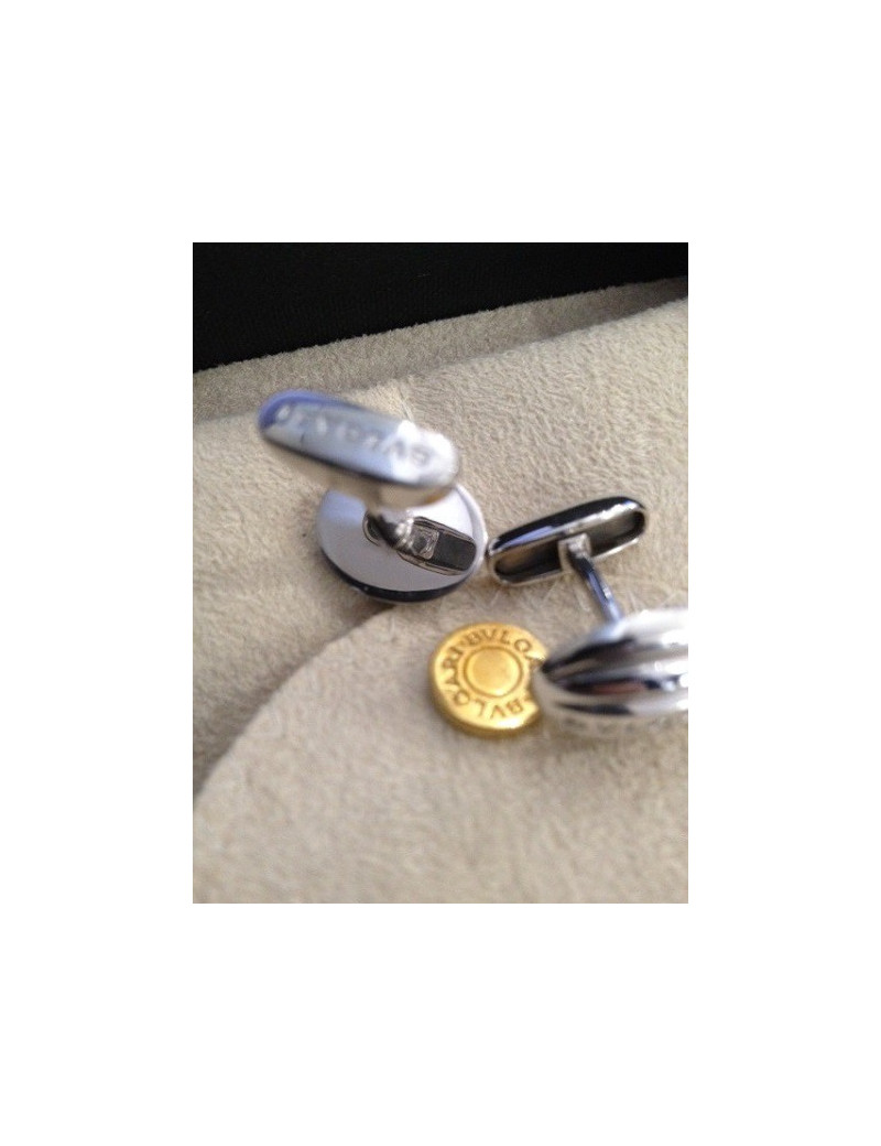 Boutons de manchette BULGARI ARGENT 