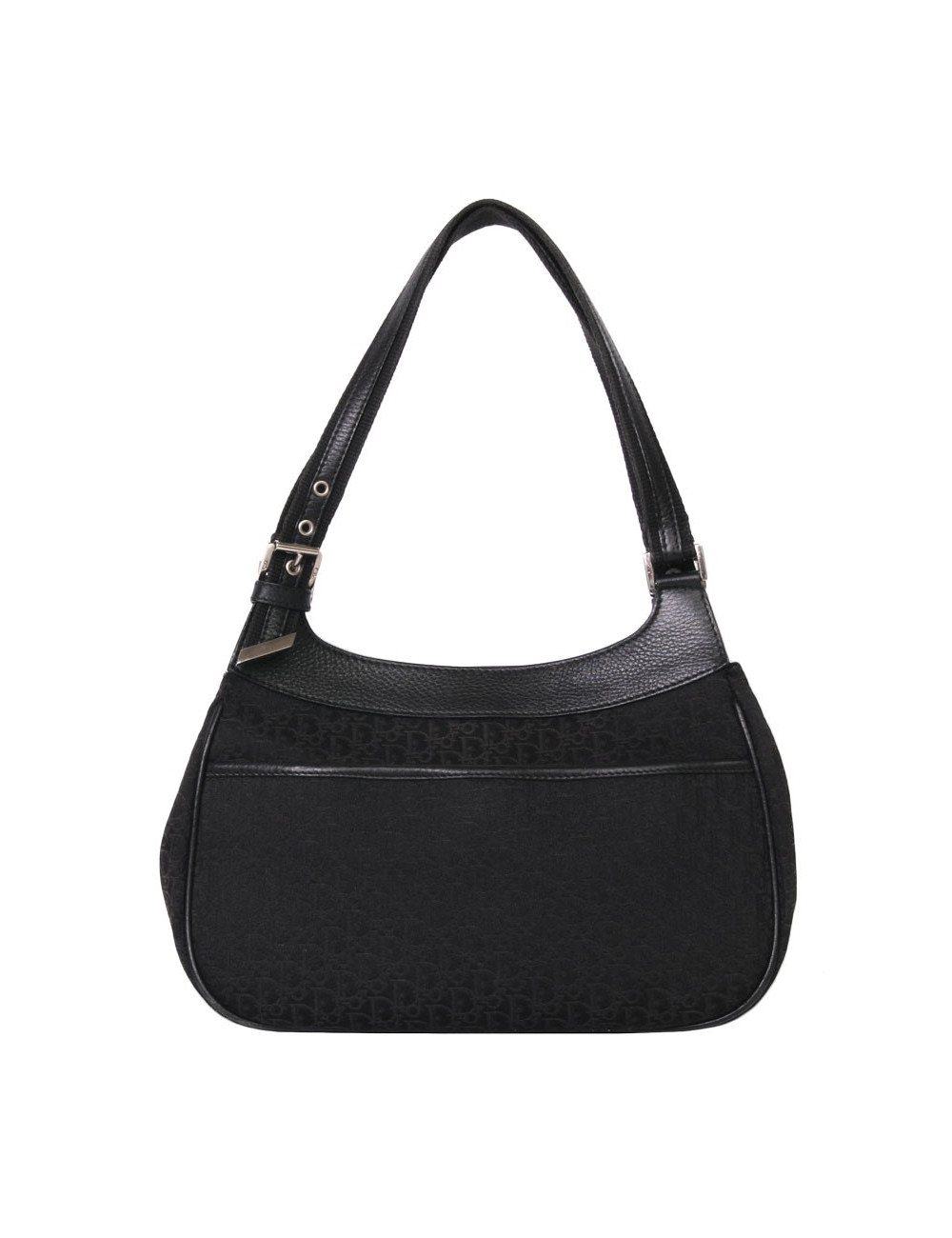 Christian Dior black monogram canvas bag