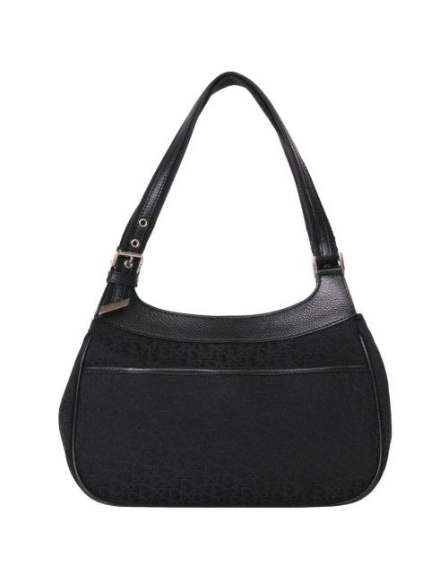 Sac Christian Dior toile noire monogram