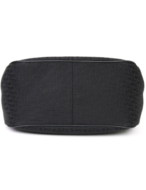 Christian Dior black monogram canvas bag