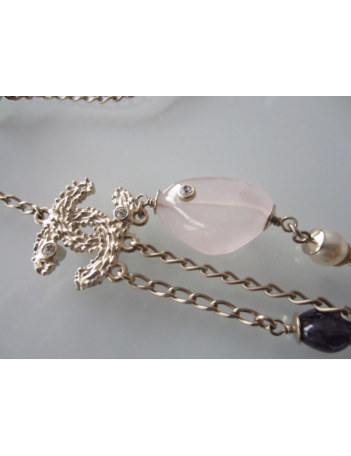 Saltire triple pearls & stones CHANEL