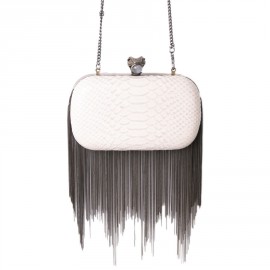 Clutch HOUSE OF HARLOW 1960 leather beige python way