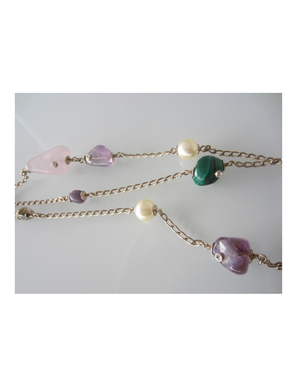 Saltire triple pearls & stones CHANEL