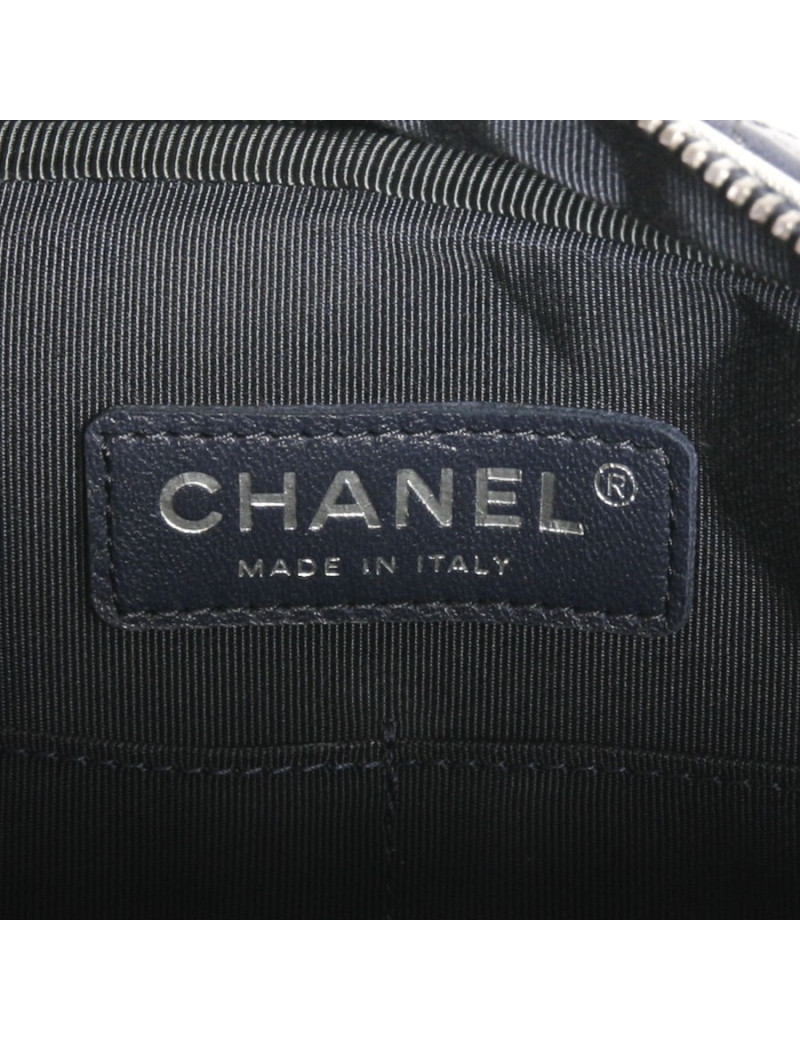 Sac "caméra" CHANEL bicolore bleu et noir