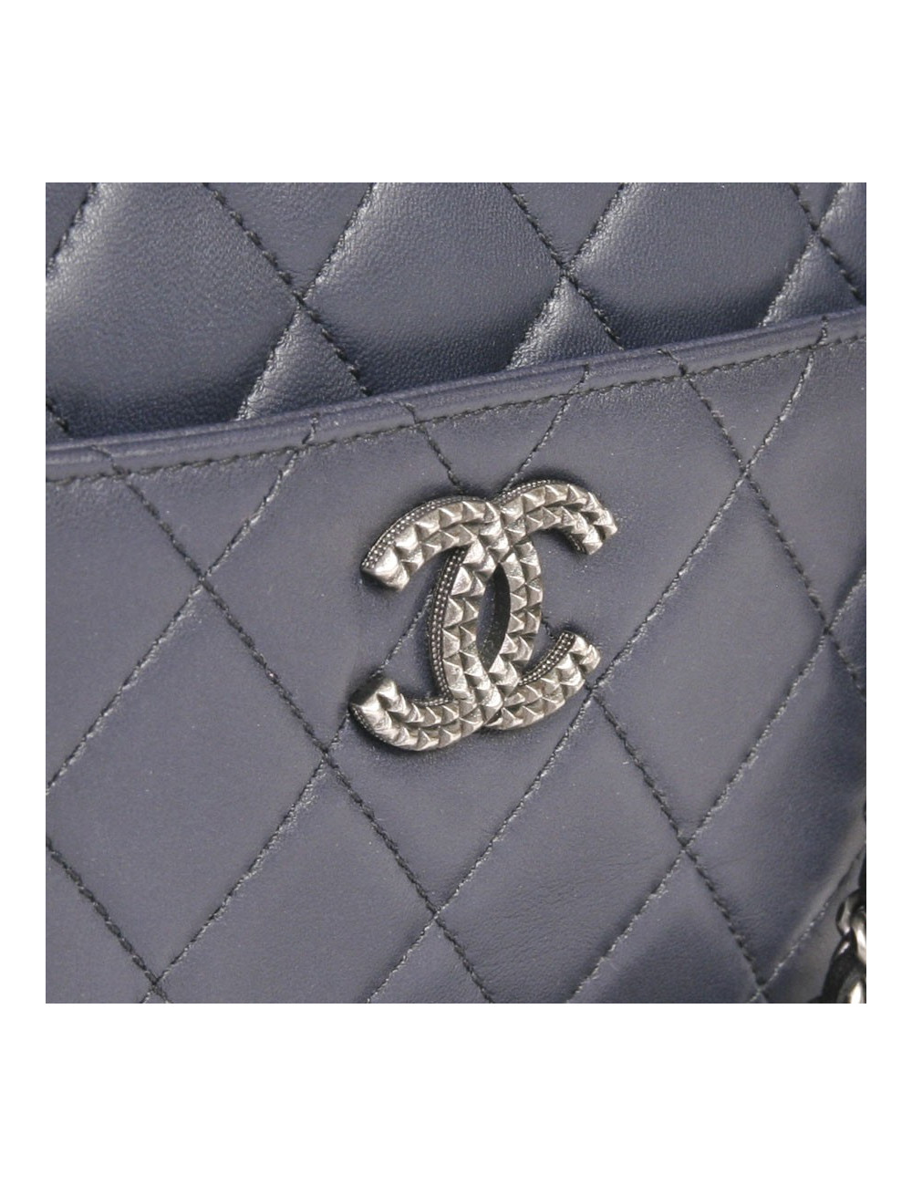 Sac "caméra" CHANEL bicolore bleu et noir