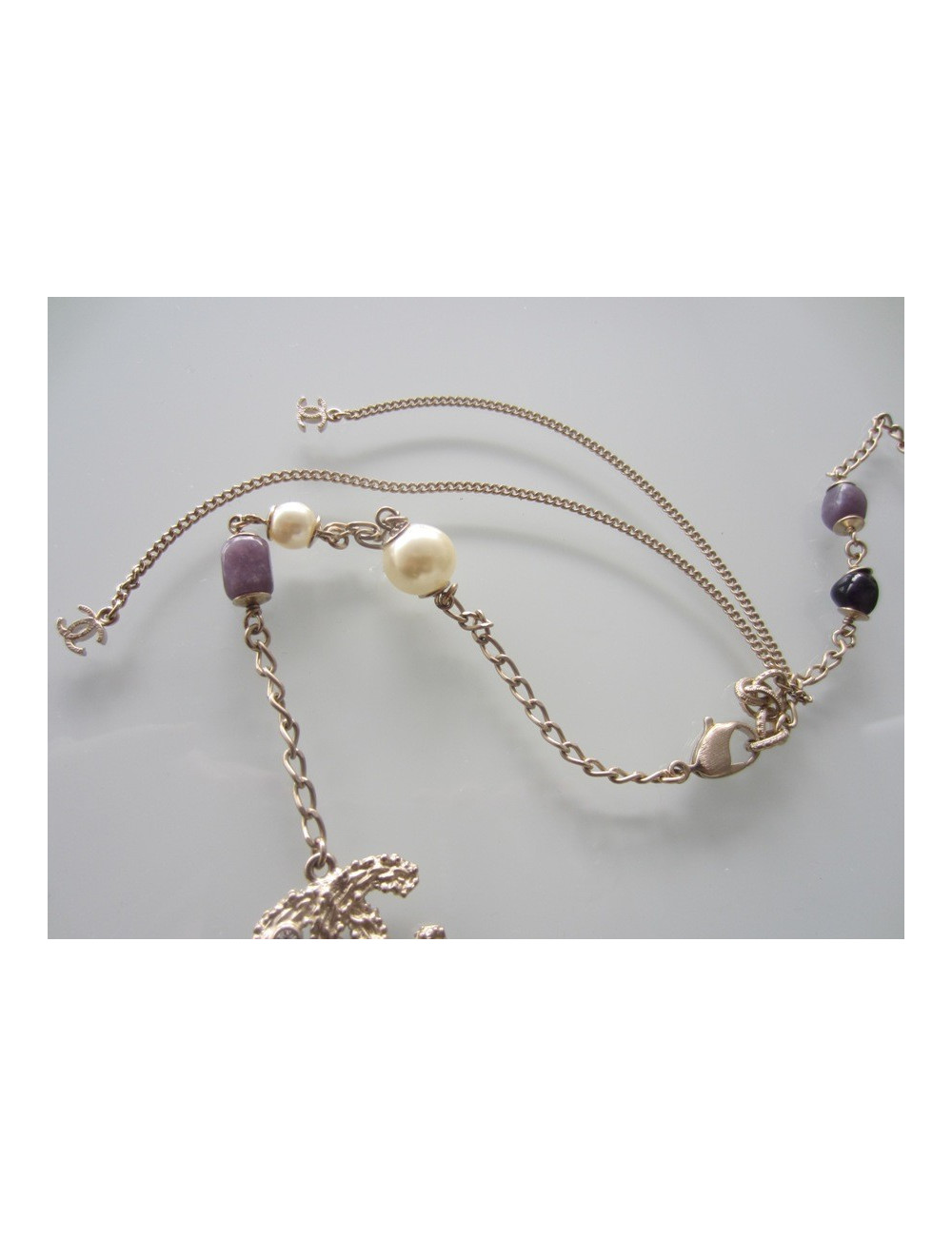 Saltire triple pearls & stones CHANEL