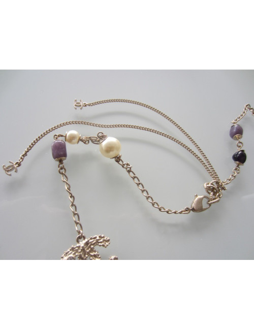 Saltire triple pearls & stones CHANEL