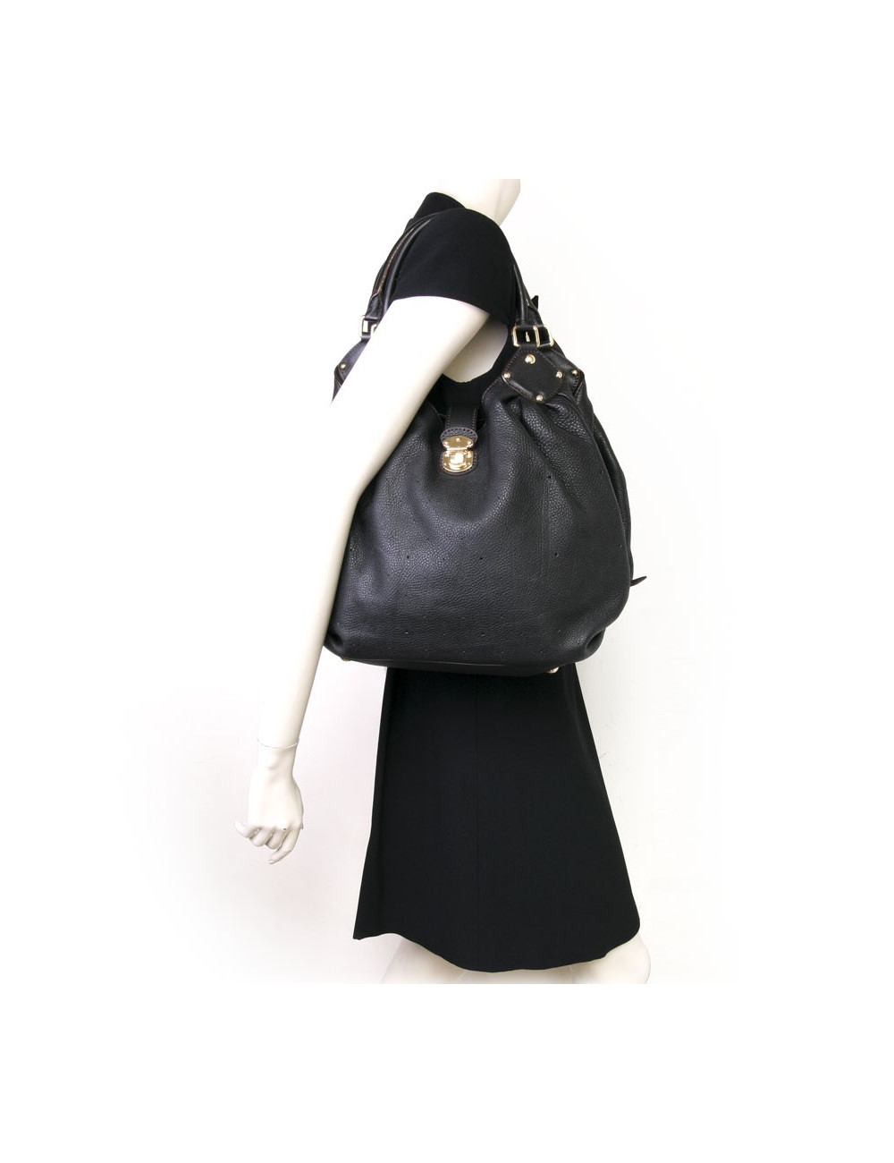 LOUIS VUITTON Mahina leather perforated bag