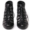 ALEXANDER MC QUEEN heeled boots in black leather size 36EU