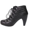 ALEXANDER MC QUEEN heeled boots in black leather size 36EU
