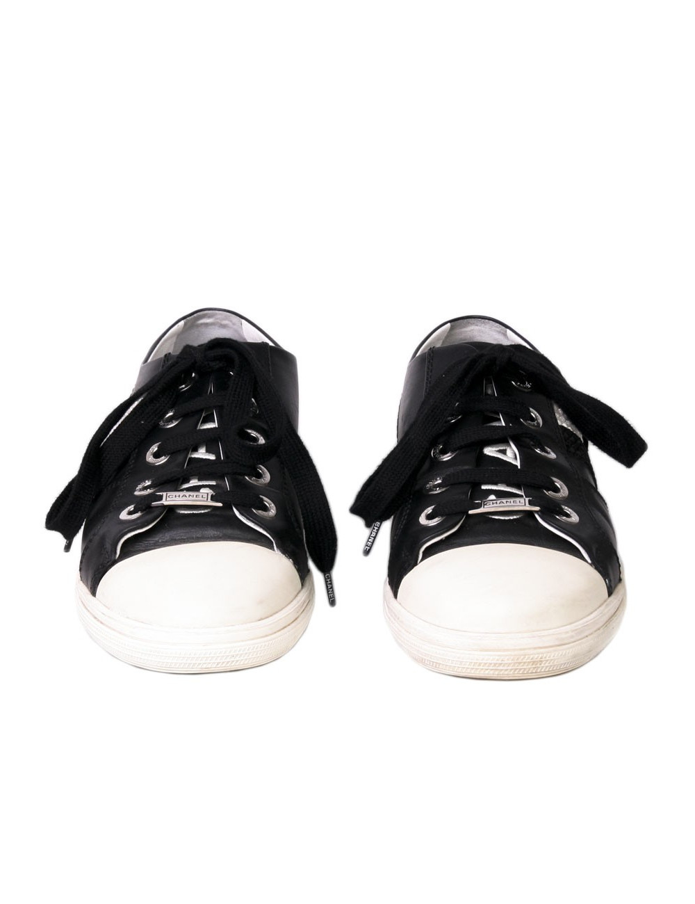 Sneakers CHANEL T 38 black lambskin