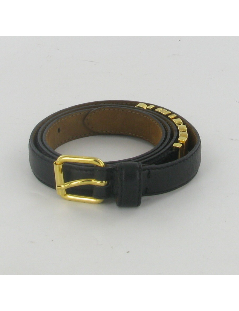 Ceinture cuir noir MOSCHINO