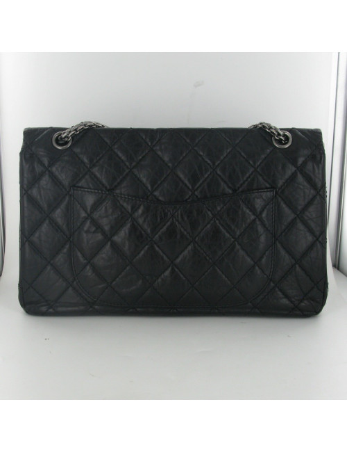 2.55 leather aged black CHANEL