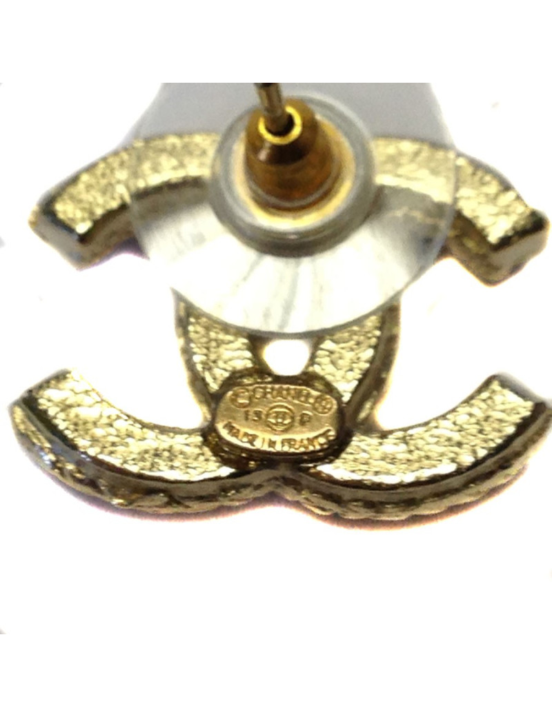 CHANEL Golden strings ear studs