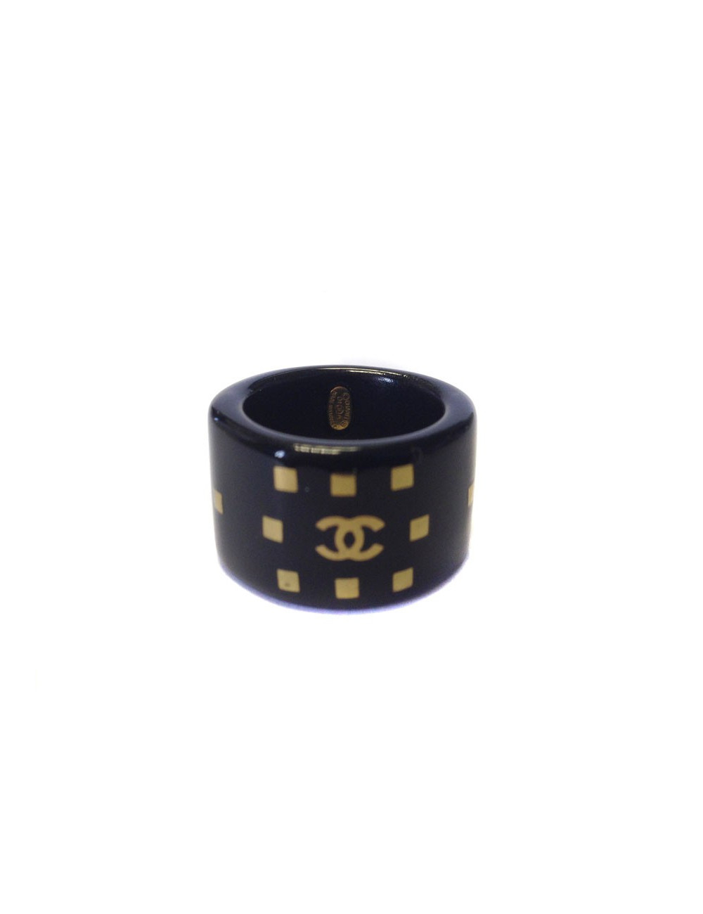 Bague CHANEL t.     Résine noire