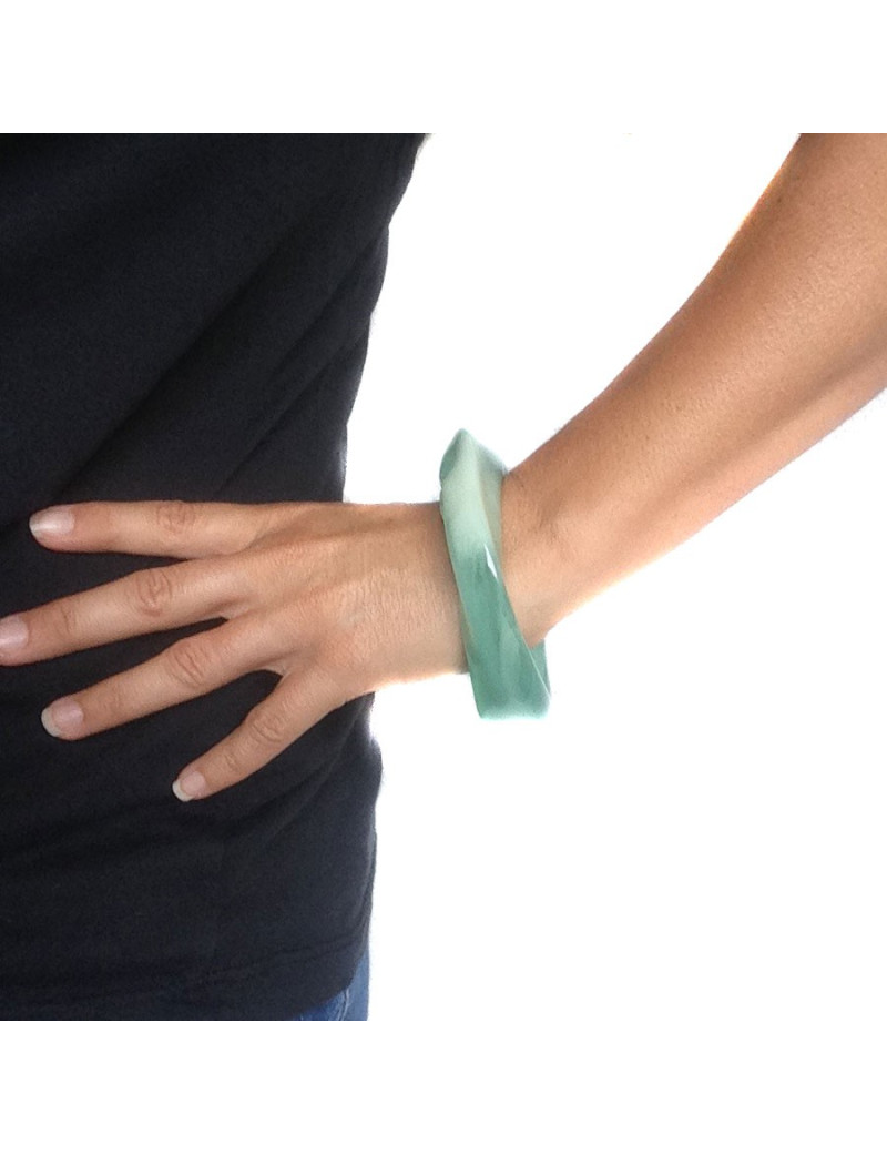 Resin bracelet CHANEL jade-green