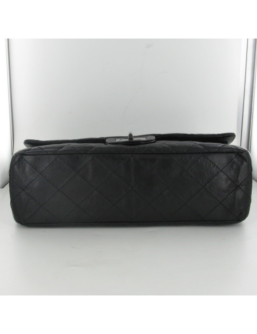 2.55 leather aged black CHANEL