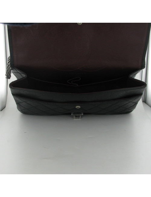 2.55 leather aged black CHANEL