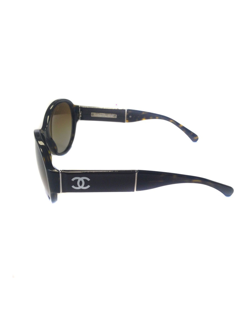 Lunettes de soleil CHANEL  façon écaille marron