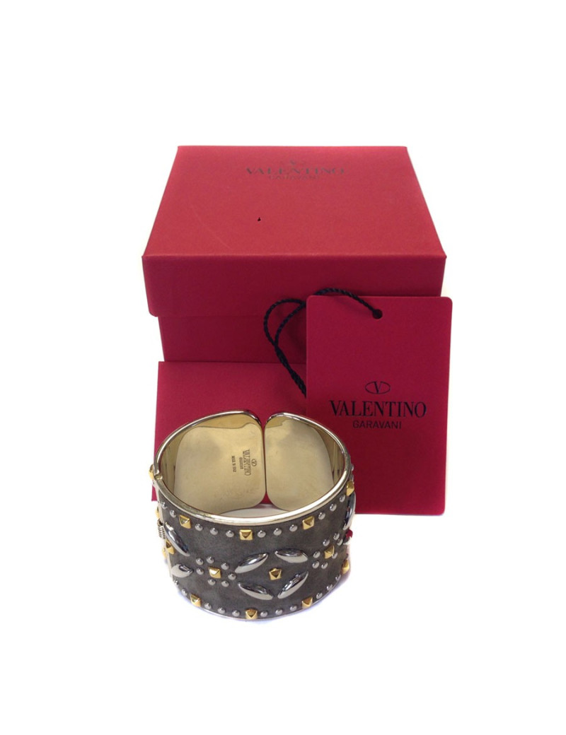 Manchette VALENTINO en daim brodé main