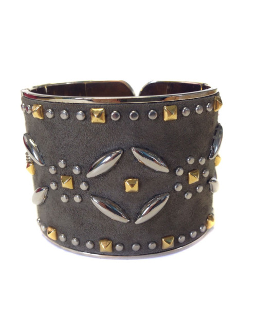 VALENTINO cuff suede on metal
