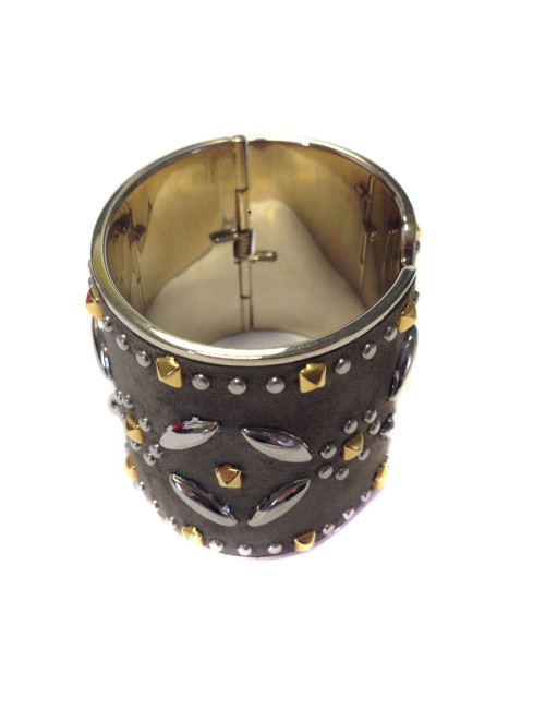 VALENTINO cuff suede on metal