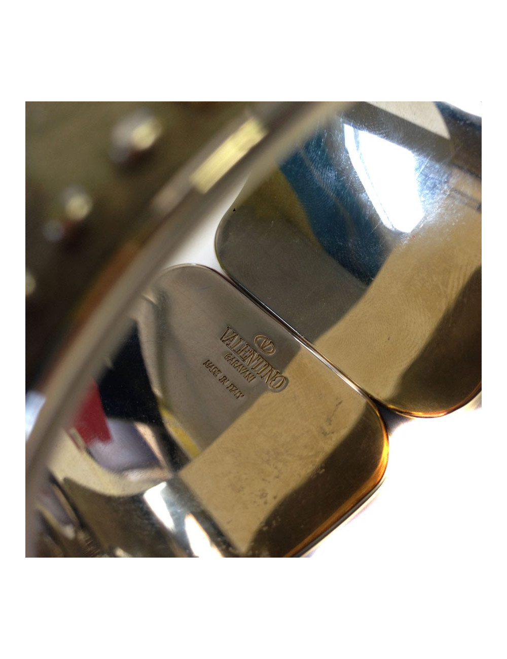 VALENTINO cuff suede on metal