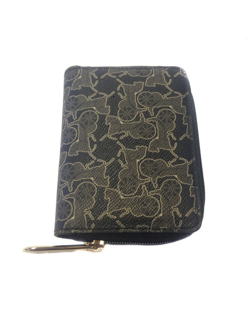 Petit porte monnaie Celine cuir sérigraphie Calèches