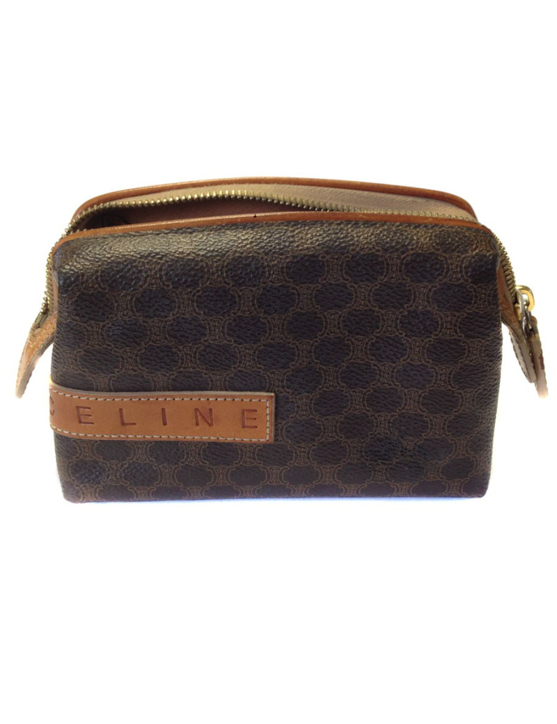 trousse à maquillage CELINE monogram marron