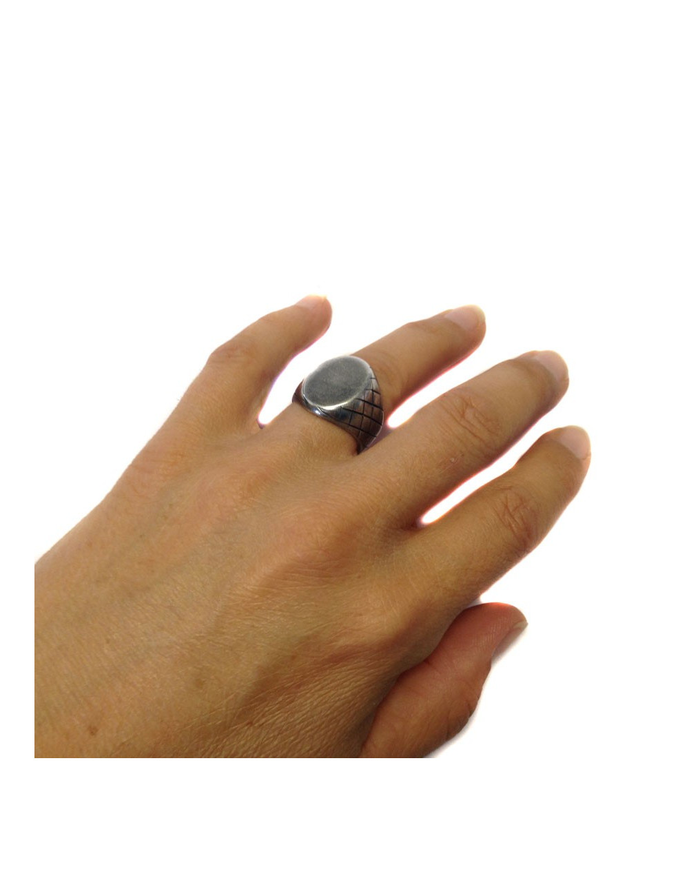 Bague chevalière BOTTEGA VENETA en argent 